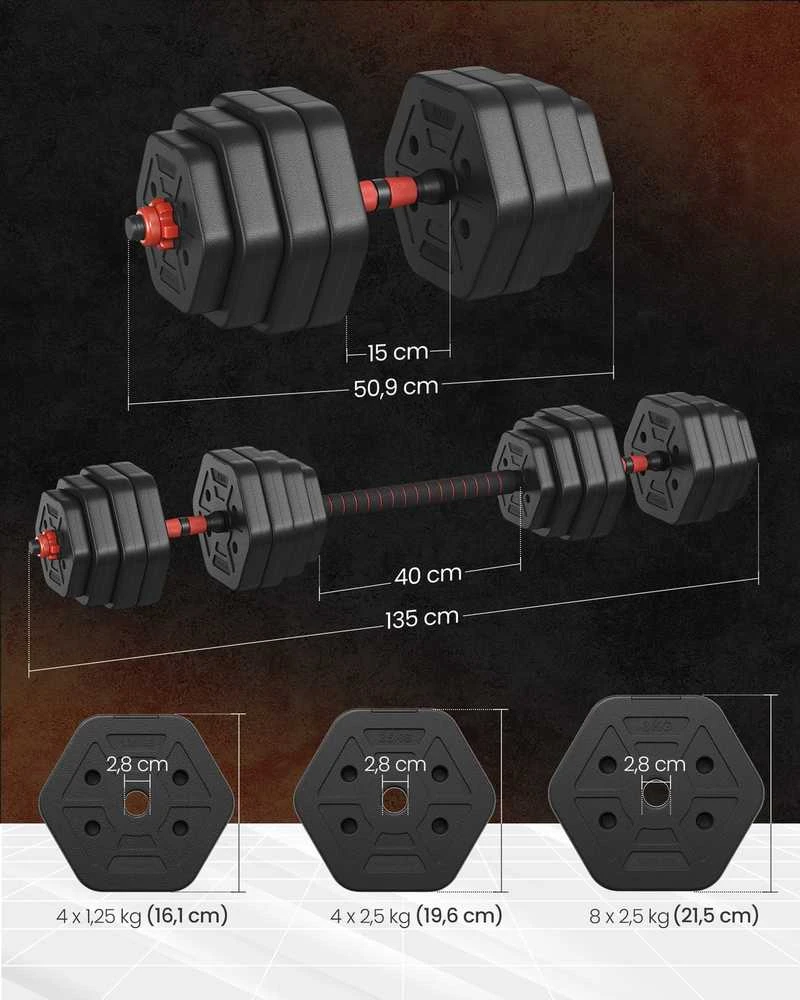 Songmics Hanteliai 40 kg