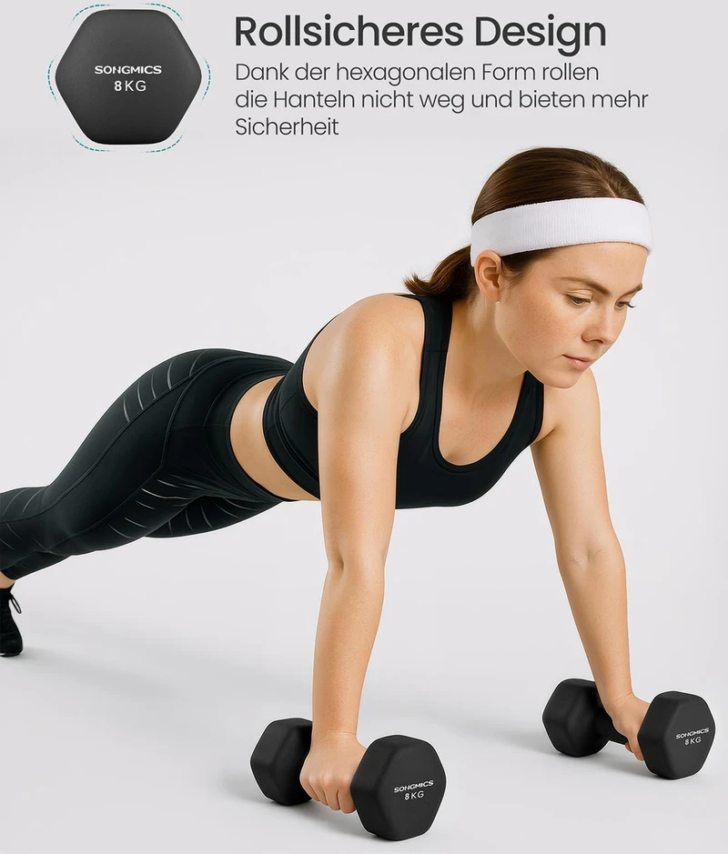 Songmics Hanteliai 8kg 2 vnt.