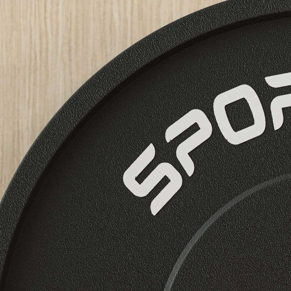 SPORTNOW svorių rinkinys, 2 x 10 kg, svorių diskų rinkinys, svoriai 5 cm grifui, Ø 50 mm kiaurymė, juoda