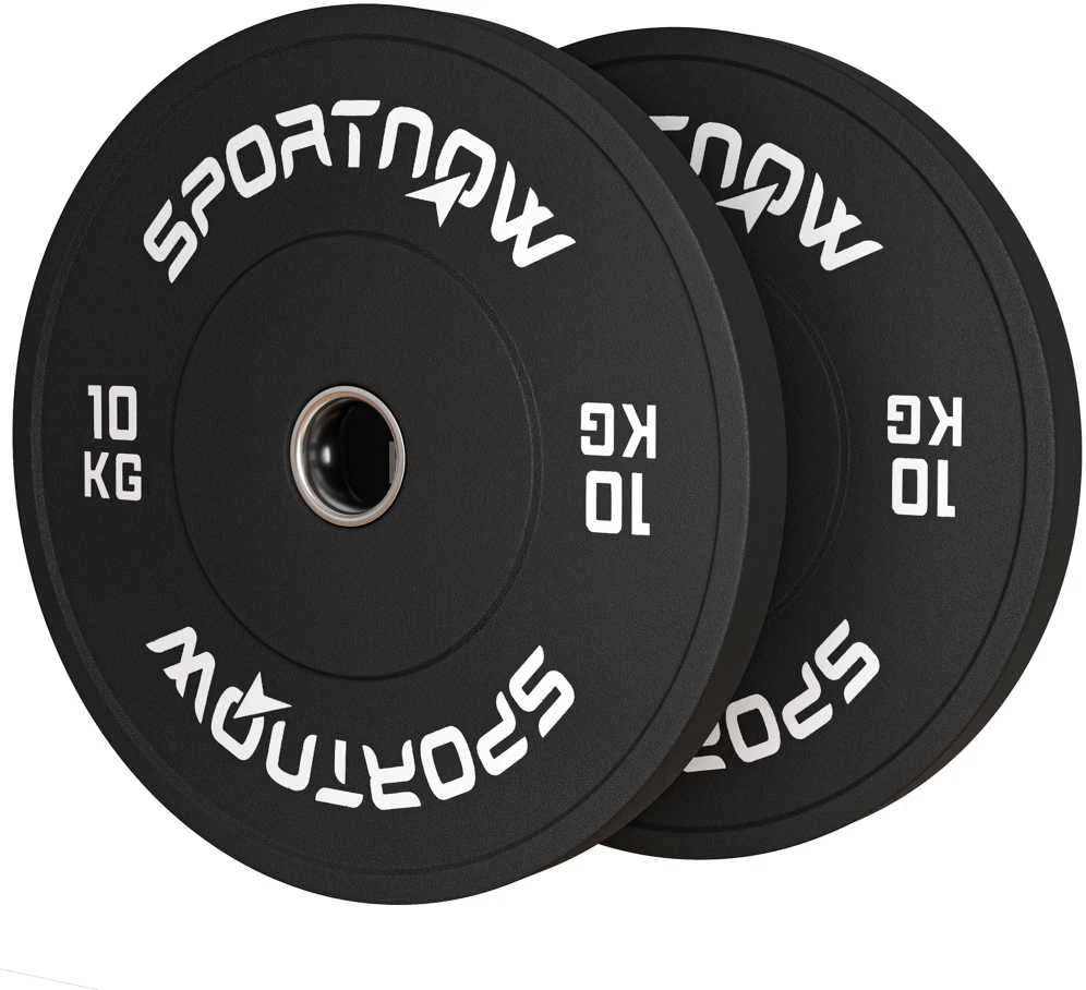 SPORTNOW svorių rinkinys, 2 x 10 kg, svorių diskų rinkinys, svoriai 5 cm grifui, Ø 50 mm kiaurymė, juoda
