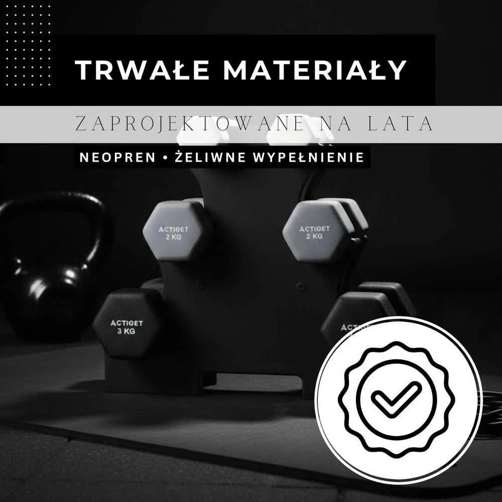 Springos Hantelių rinkinys 12 kg 7 vnt.