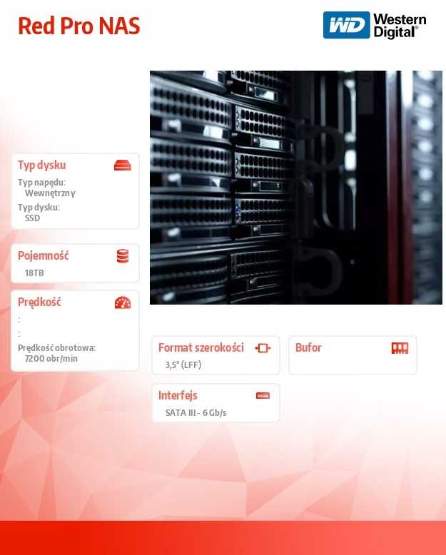 Sandisk WD Raudona Pro 18TB 6Gb/s SATA 512MB Cache Internal 3.5inch HDD bulk