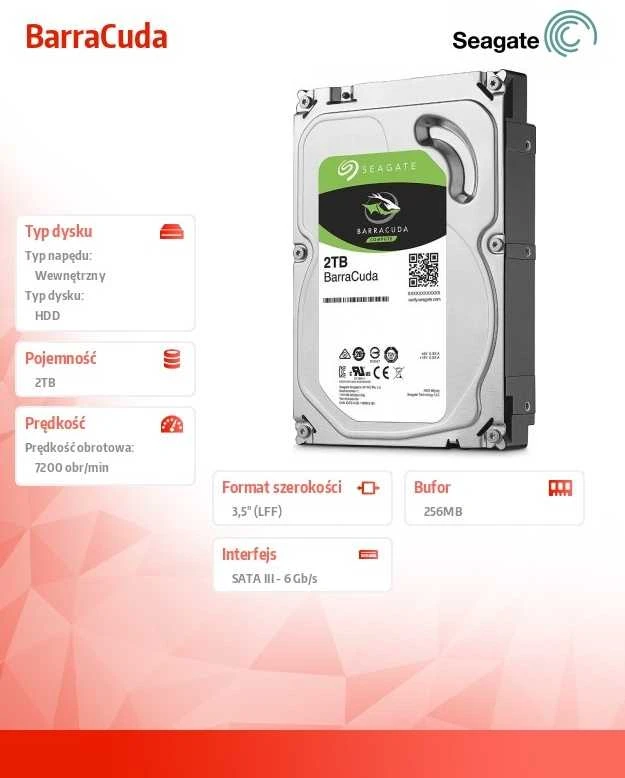 Kietasis diskas HDD Seagate BarraCuda 2TB