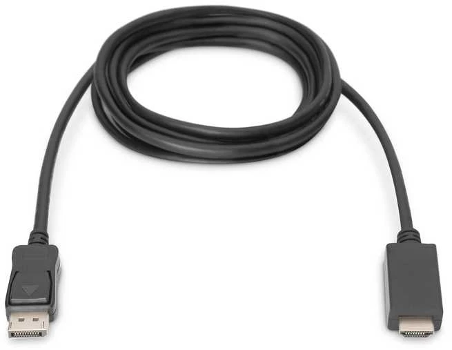 Assmann Electronic ASSMANN DisplayPort Adapteris Cable DP - HDMI Type A St / St 3,0m w / War. DP 1.2 HDMI 2.0 4K / 60Hz CE juodas