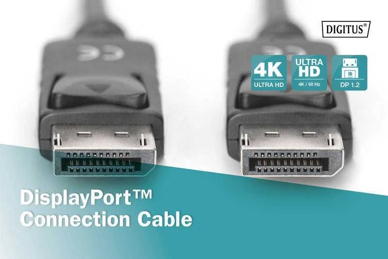 Assmann Electronic Kabelis DisplayPort 1.2a, DP-DP, M/M 2,0