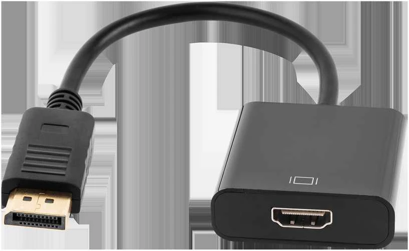 DisplayPort į HDMI adapteris su trumpu laidu
