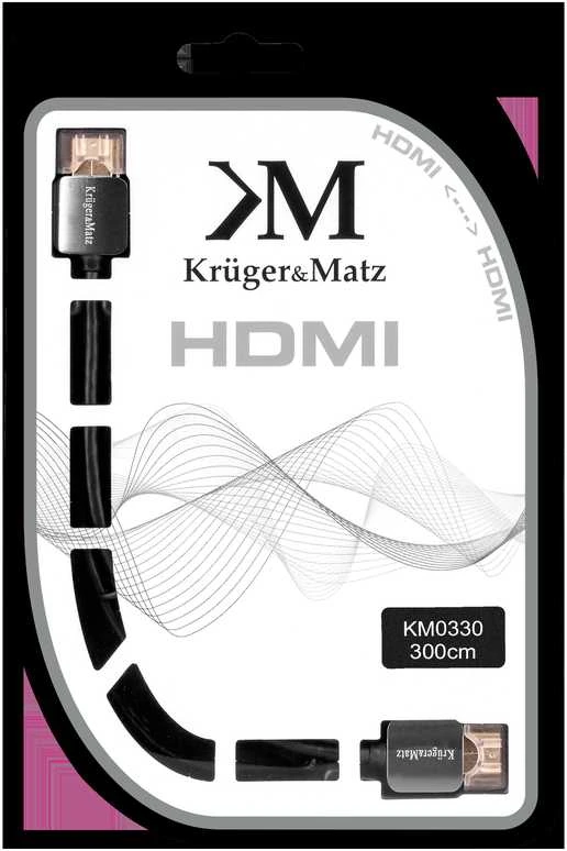 Kruger & Matz HDMI – HDMI kabelis 4K (A-A) 3m