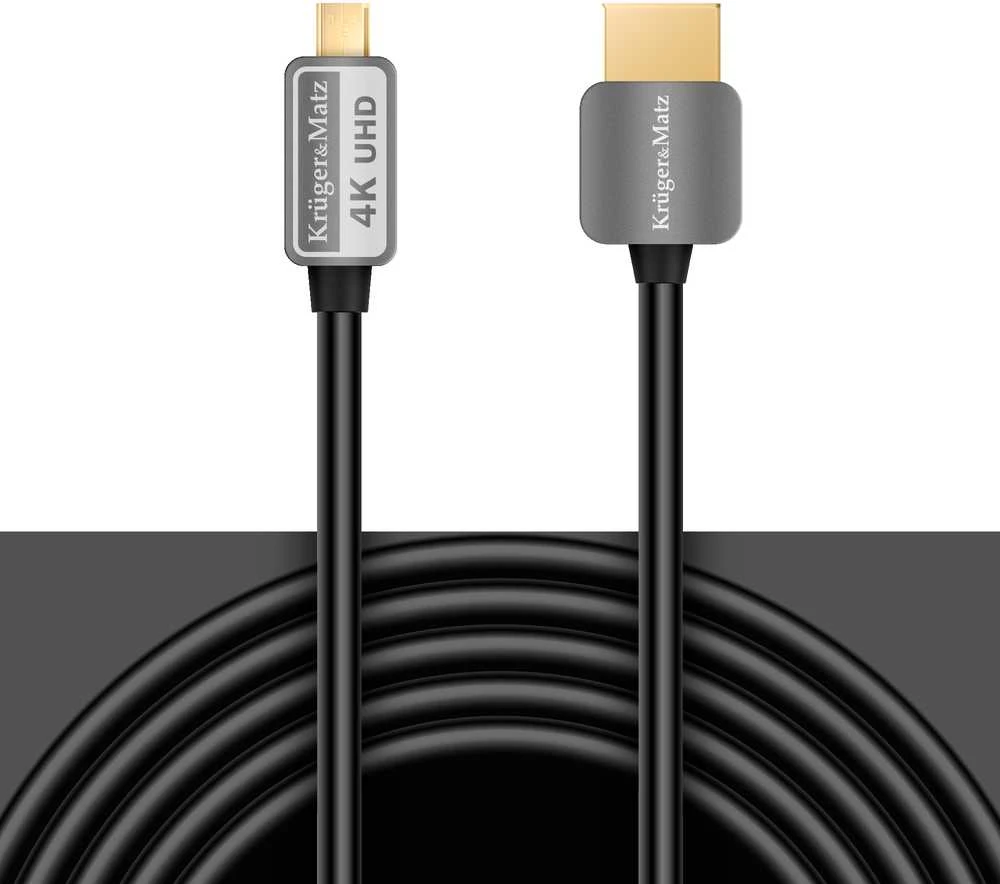 Kruger & Matz MicroHDMI - HDMI kabelis 1.8m