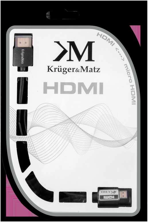 Kruger & Matz MicroHDMI - HDMI kabelis 1.8m