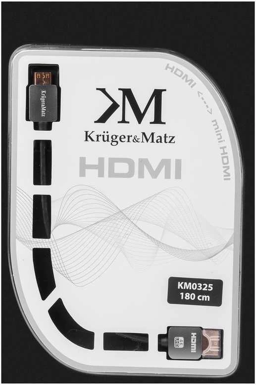 Kruger & Matz HDMI – miniHDMI kabelis (A-C) 1.8m