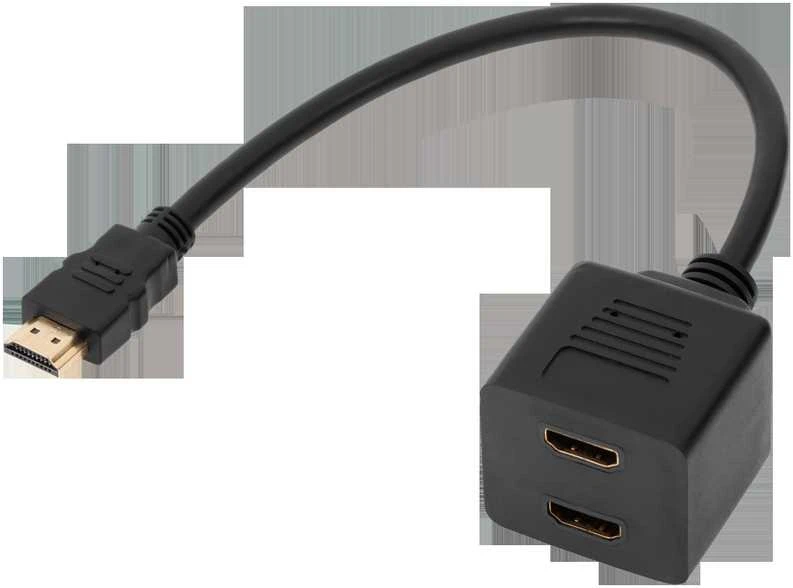 HDMI skirstytuvas 1 į 2, juodas