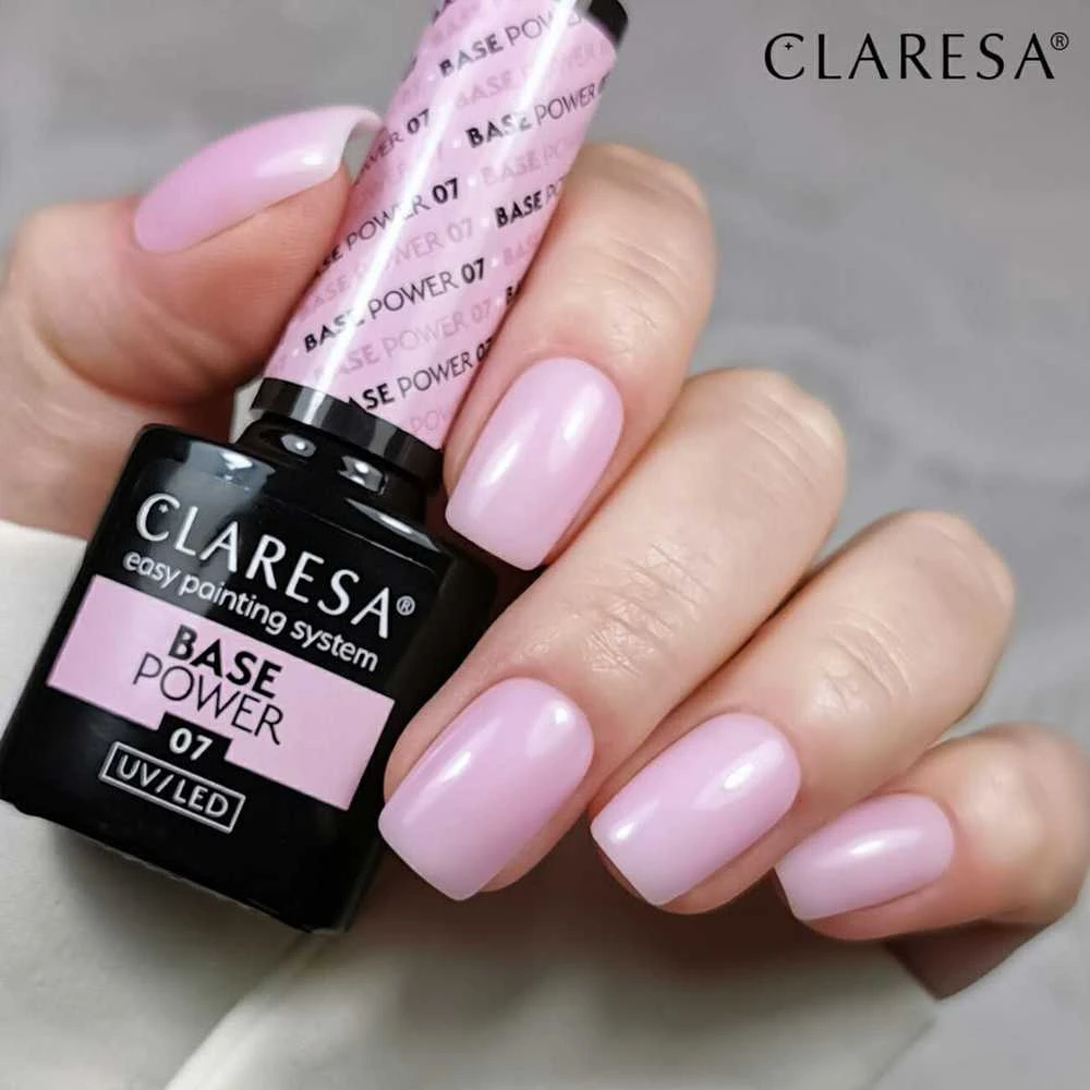 Activeshop Hibridinė gelinio lakavimo bazė Claresa Power Base, 07 rožinis, 5 g