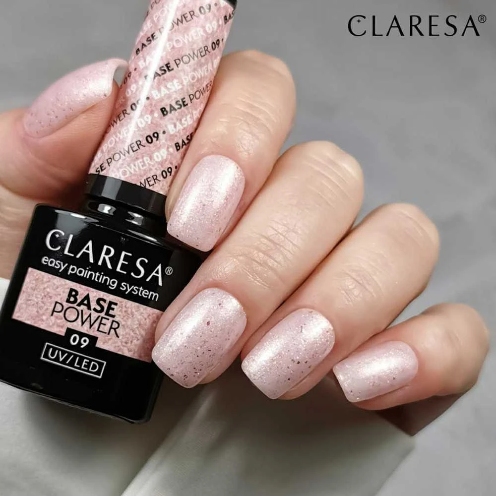 Activeshop Hibridinė gelinio lakavimo bazė Claresa Power Base, 09 rožinis, 5 g