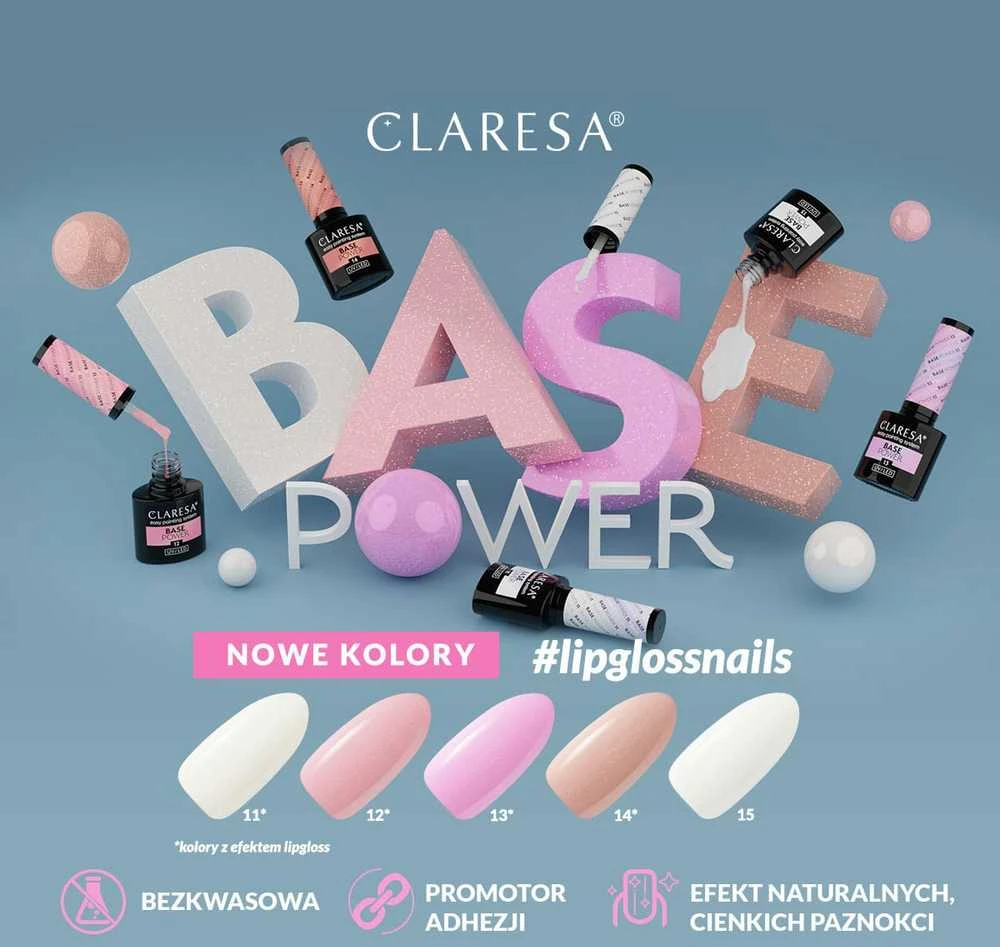 Activeshop Hibridinė nagų bazė Claresa Power Base, 12, 5 g