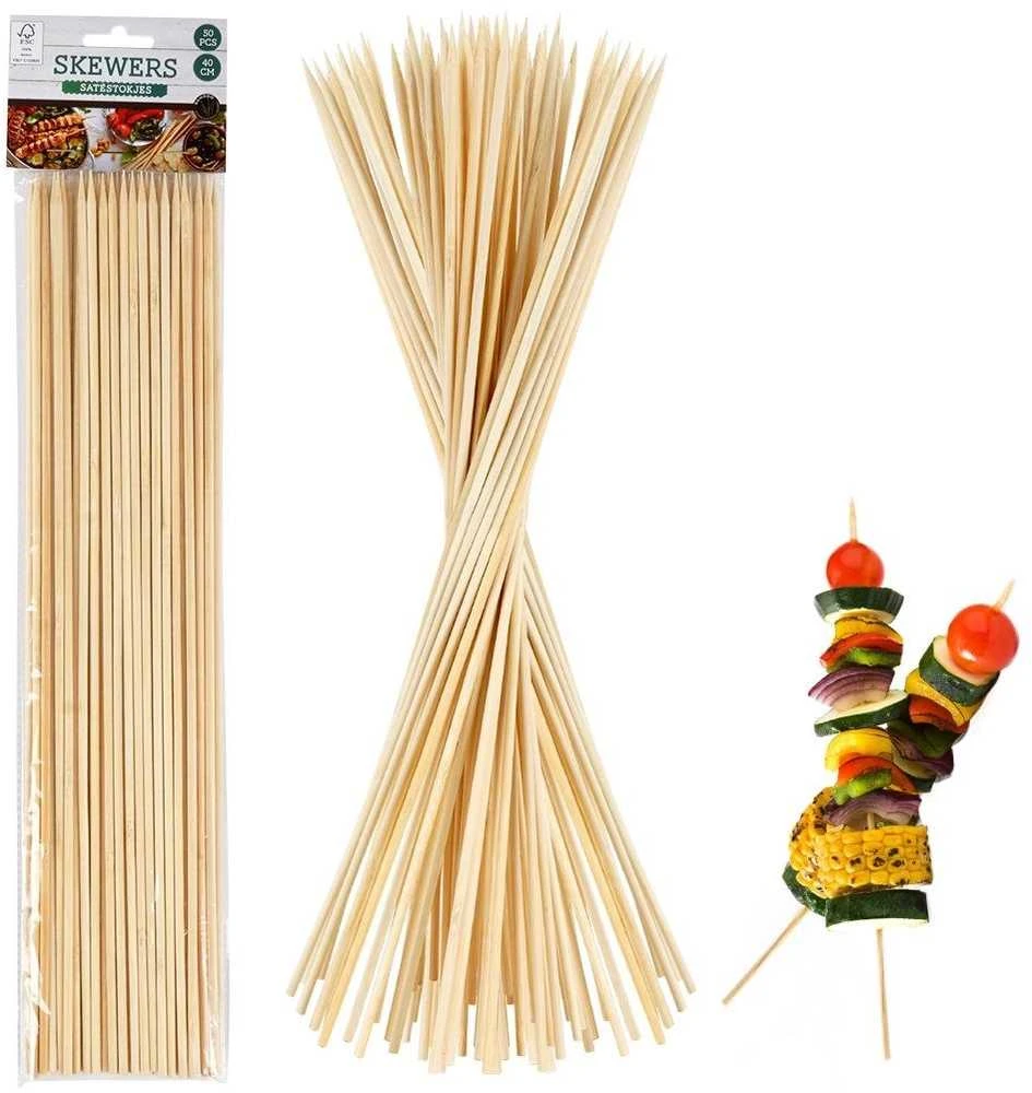 Bambukinių iešmų rinkinys 50 vnt. 40 cm