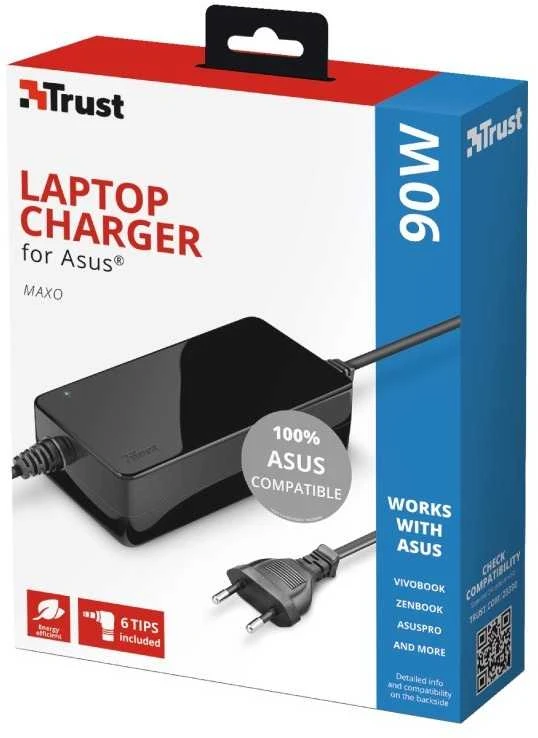 Asus Įkroviklis nešiojamam kompiuteriui Maxo 100-240V, 19V, 4.74A, 90W