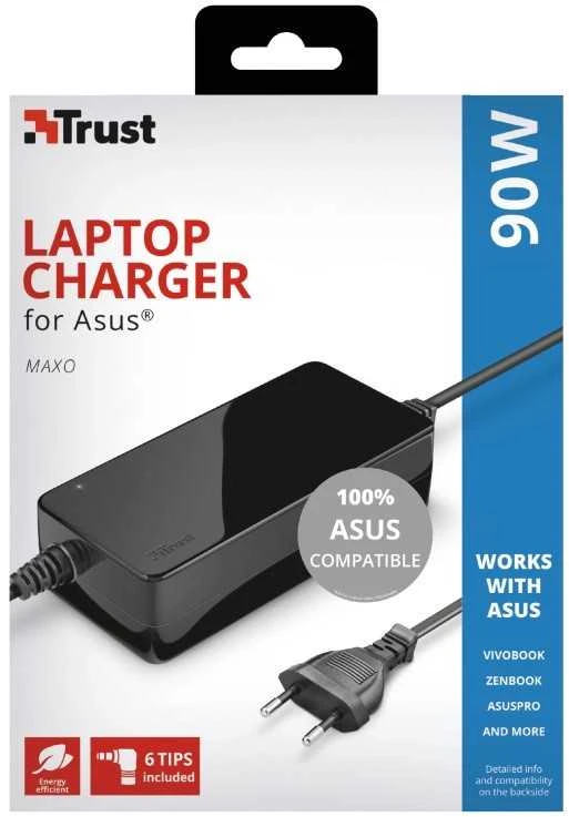 Asus Įkroviklis nešiojamam kompiuteriui Maxo 100-240V, 19V, 4.74A, 90W