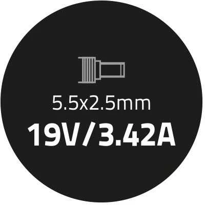 QOLTEC 50073 Nešiojamas kompiuteris AC power adapter Toshiba 65W 3.42A 19V 5.5x2.5