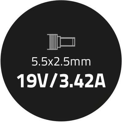 QOLTEC 50018 Nešiojamas kompiuteris AC power adapter Asus 65W 3.42A 19V 5.5x2.5