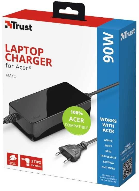 Įkroviklis nešiojamam kompiuteriui Trust Maxo for Acer 90W, 4.74 A