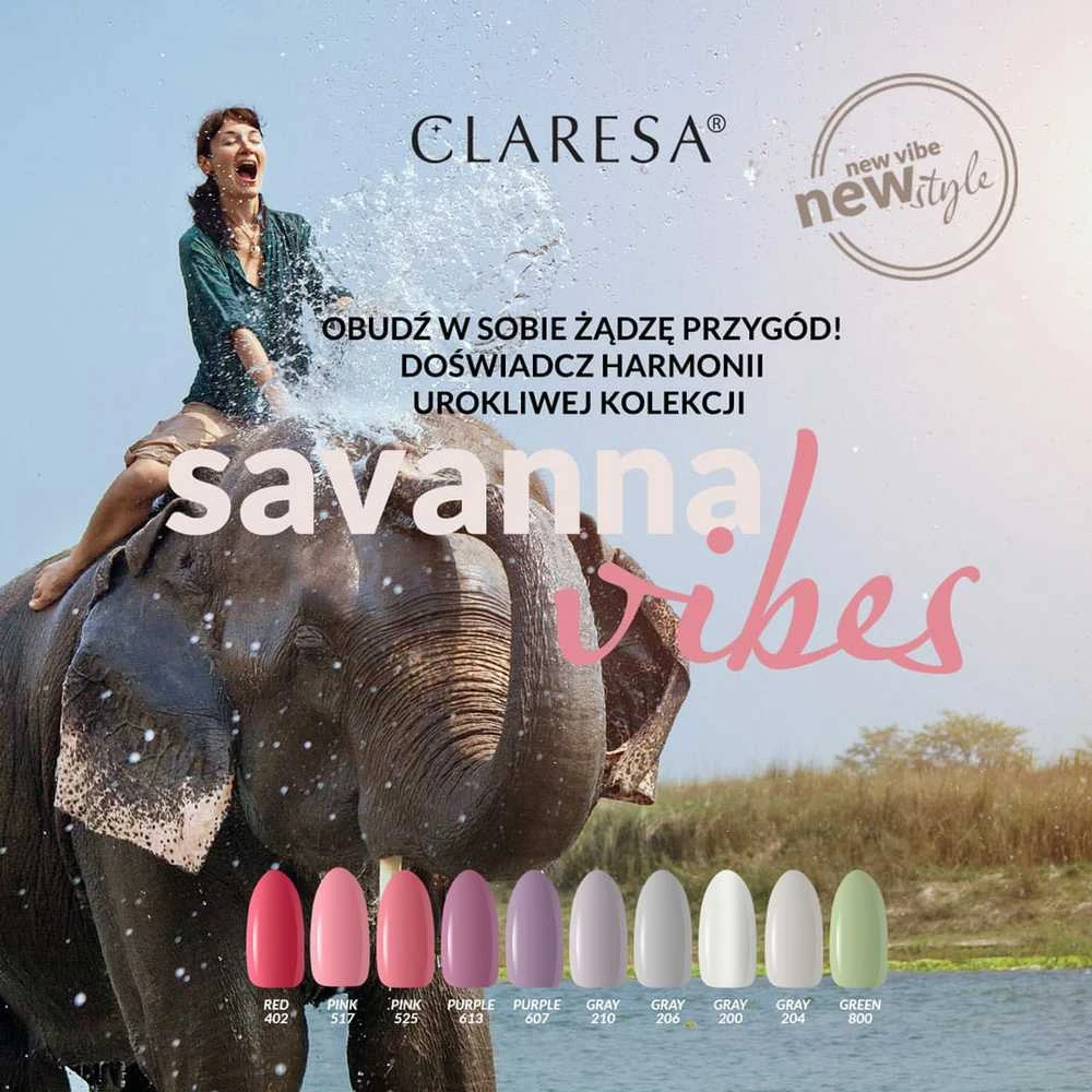 Claresa Soak Off UV/LED ilgalaikis hibridinis nagų lakas 5g., Spalva: Violetinė 613