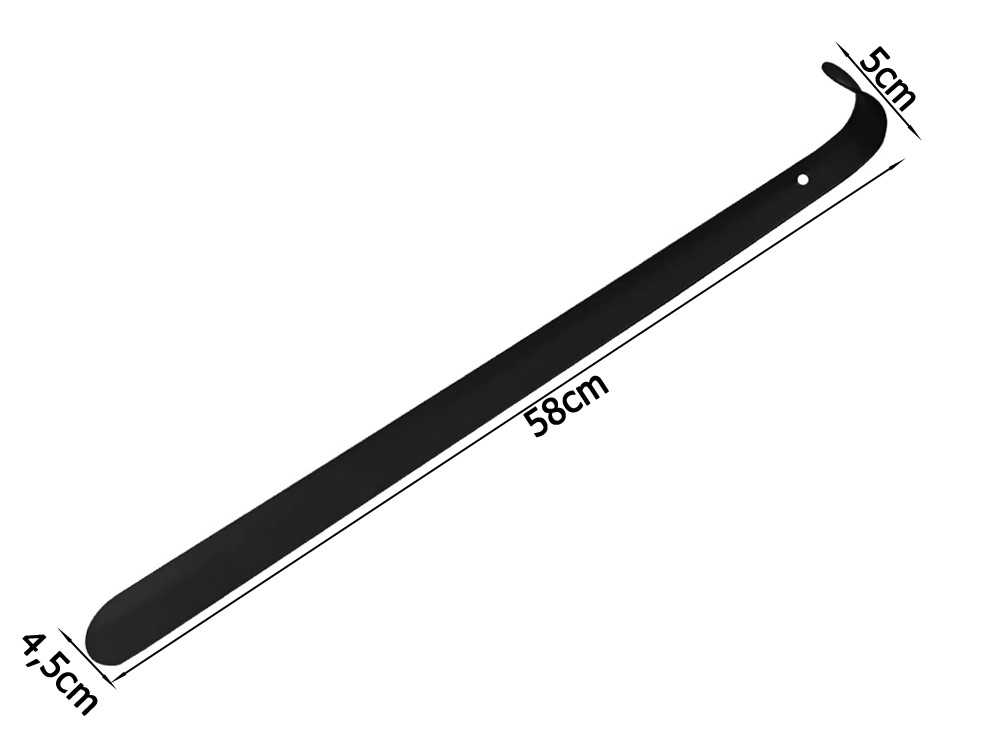 Ilgas metalinis batų šaukštas su kabliuku, 58 cm