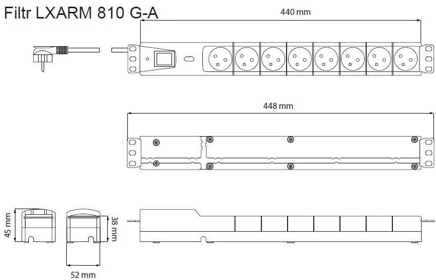 Ilgiklis Lestar 810 3L PDU 5 m