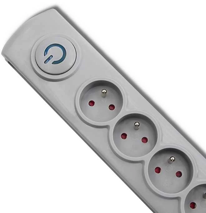 QOLTEC Apsauga nuo viršįtampių Quick Switch 5 lizdai 1.8m pilka