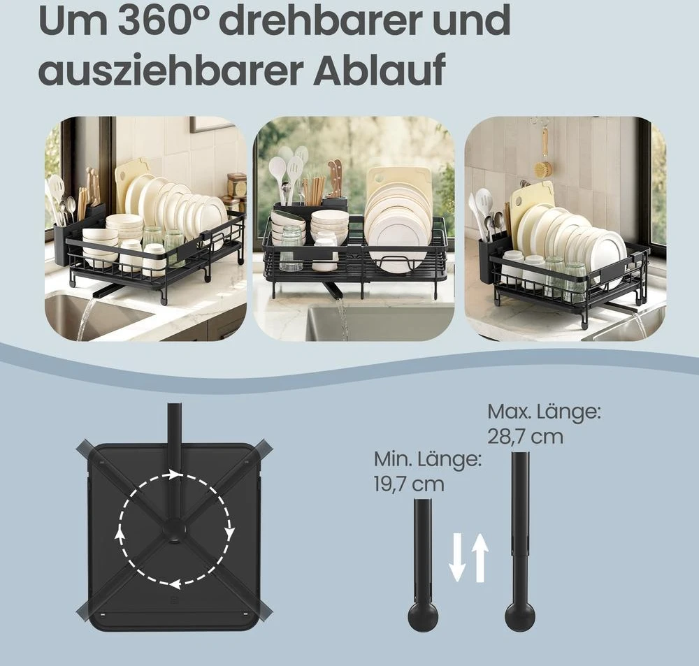Songmics Indų džiovyklė 30.2–46.5 x 29.6 x 14 cm