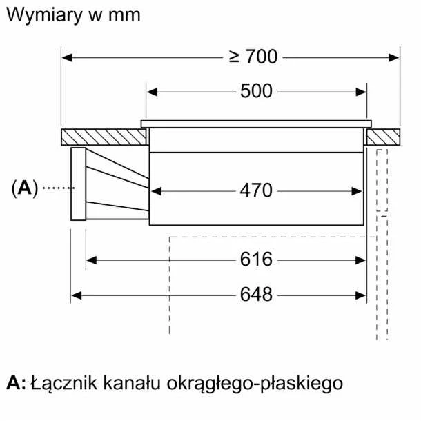 Kaitlentė su integruotu gartraukiu Bosch PVS611B16E  60cm.