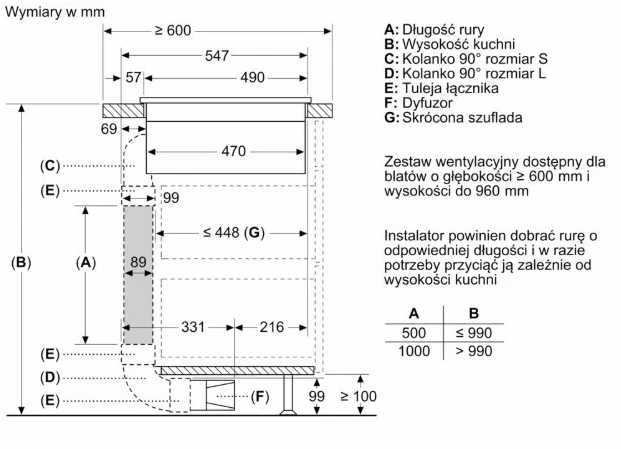 Kaitlentė su integruotu gartraukiu Bosch PVS611B16E  60cm.