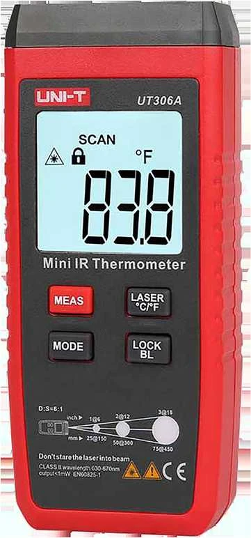 Infraraudonųjų spindulių temperatūros matuoklis Uni-T UT306A