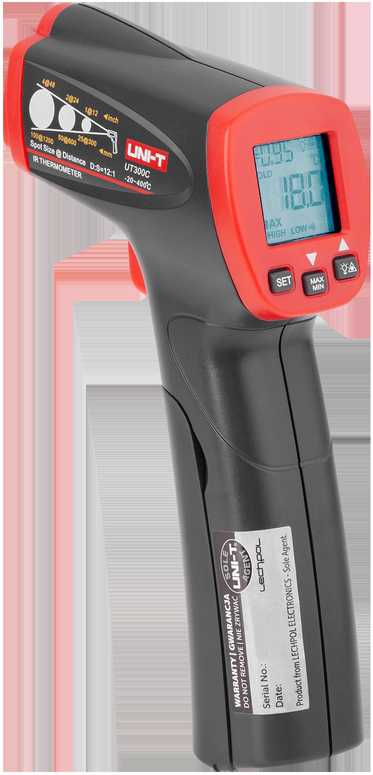 Infraraudonųjų spindulių termometras UNI-T UT300S