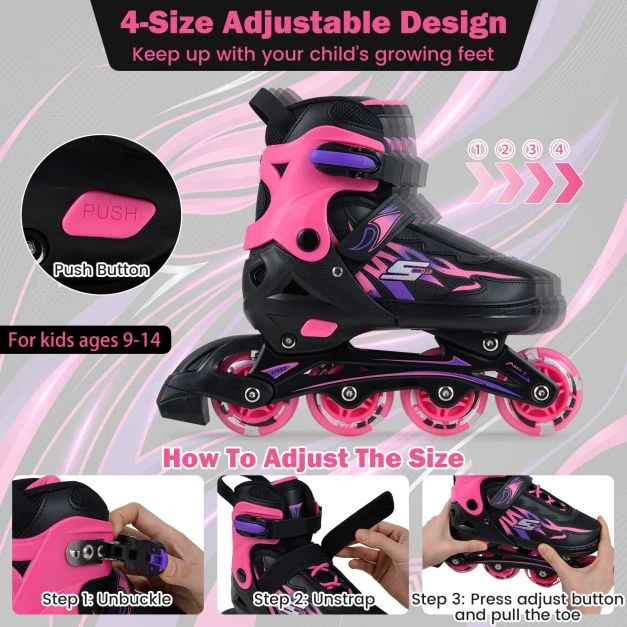Inline riedučiai Pilka/Rožinė