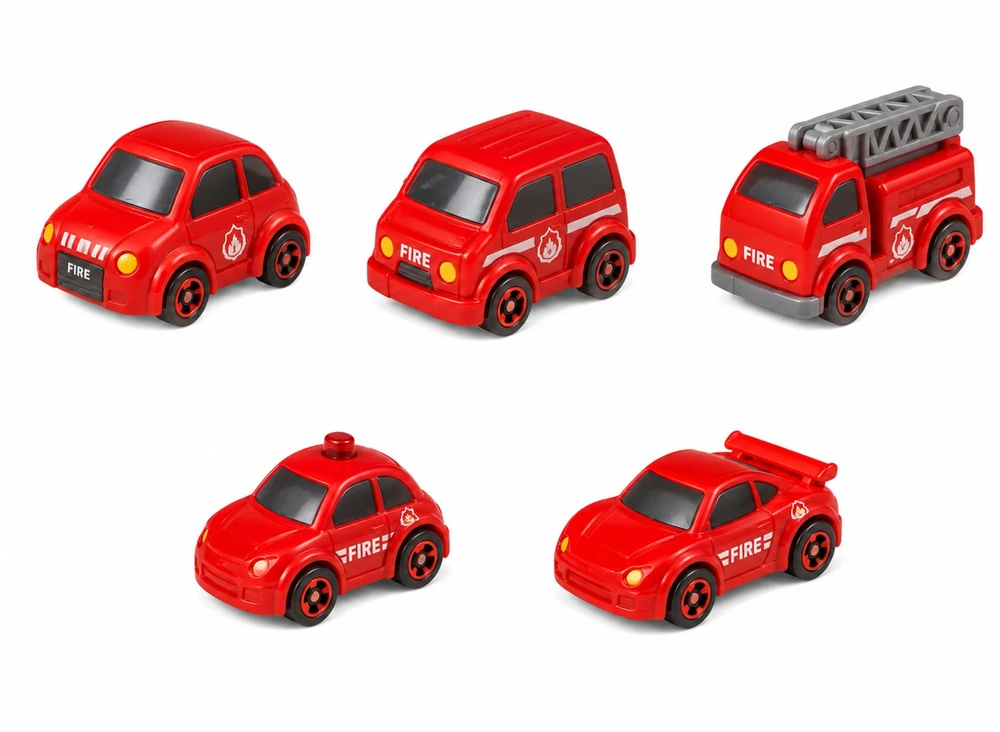 Lean Toys Interaktyvus automobilių garažas su trasa ir keltuvu, raudonas, 52 × 36 × 46 cm, su 8 automobiliais