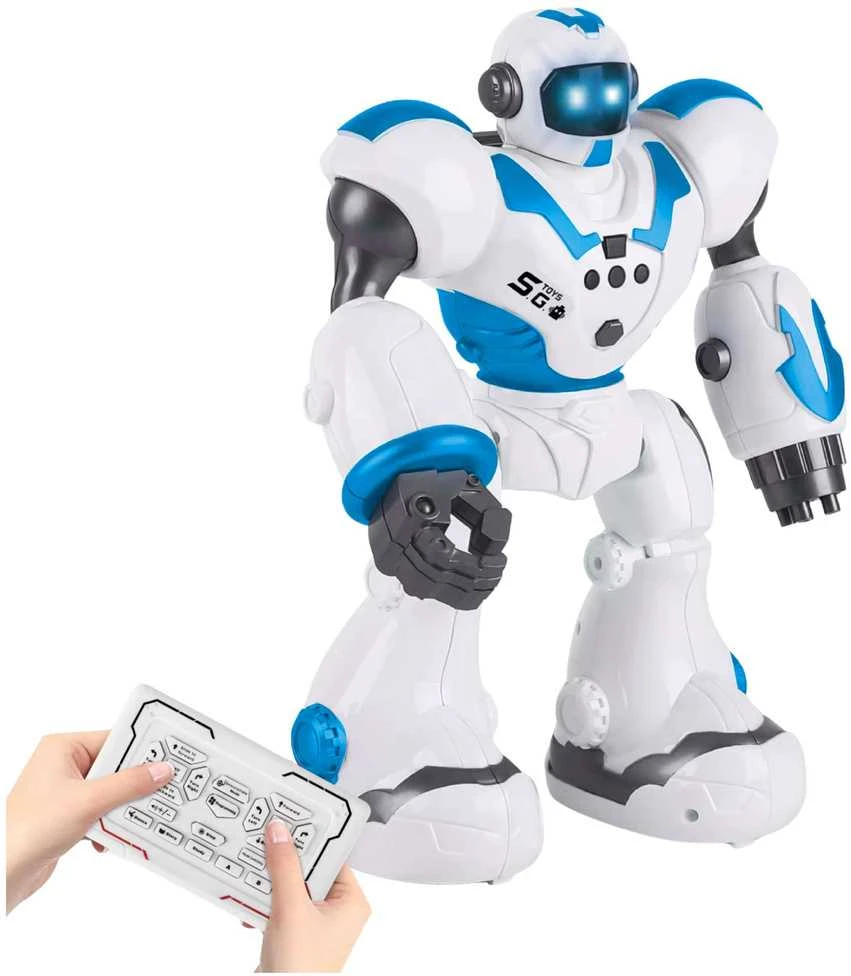 Lean Toys Interaktyvus nuotoliniu būdu valdomas robotas U ICTORY 16 funkcijų mėlynas