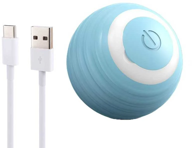 Interaktyvus žaislas katėms ir šunims su LED, USB įkrovimu, 4 cm