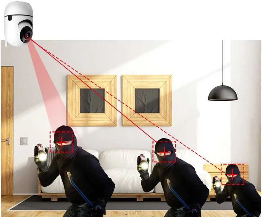 IP WIFI HD stebėjimo kamera namams, 355°