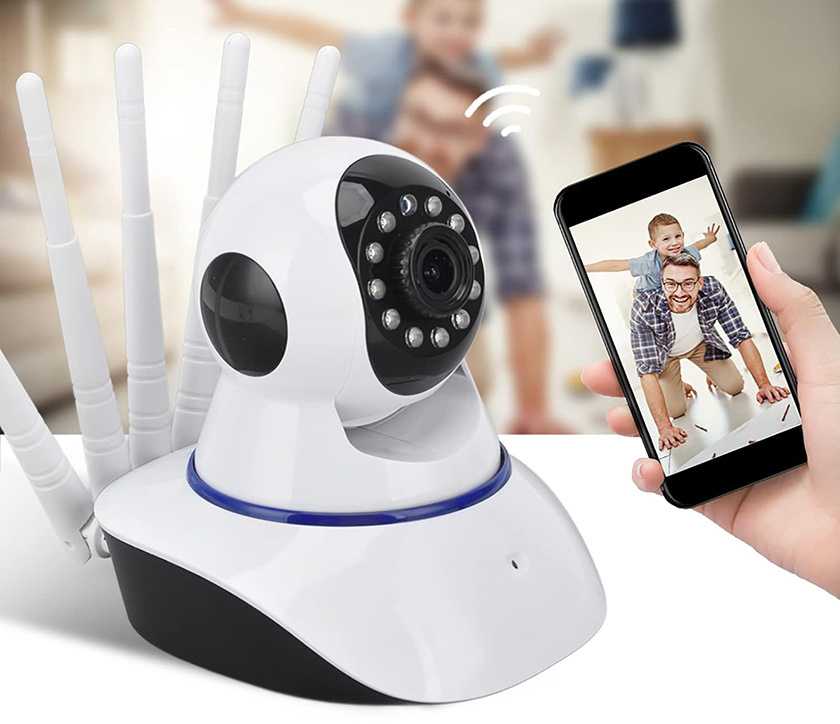 Mobili auklė - stebėjimo kamera 355° su WiFi ir dvipusiu ryšiu