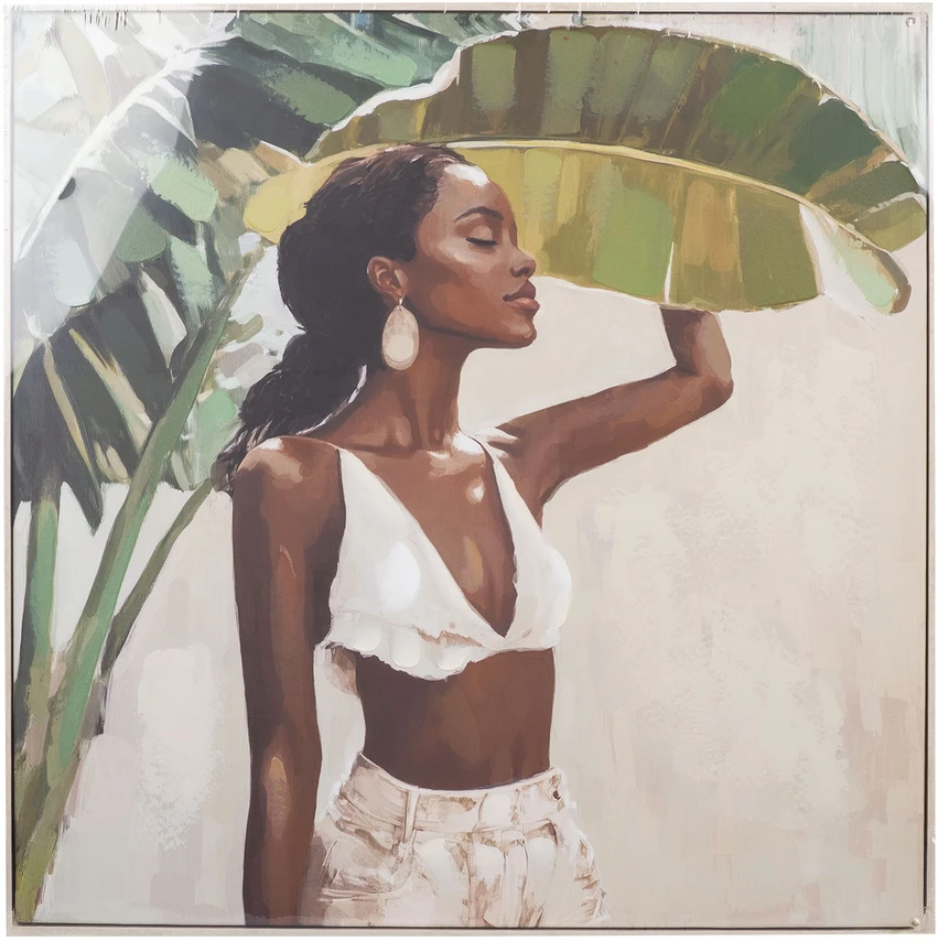 Home4You Paveikslas su rėmu „FAMOUS“, 82,5×82,5 cm, „Rihanna“