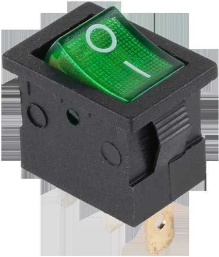 Žalias klavišinis jungiklis MK1011 12V