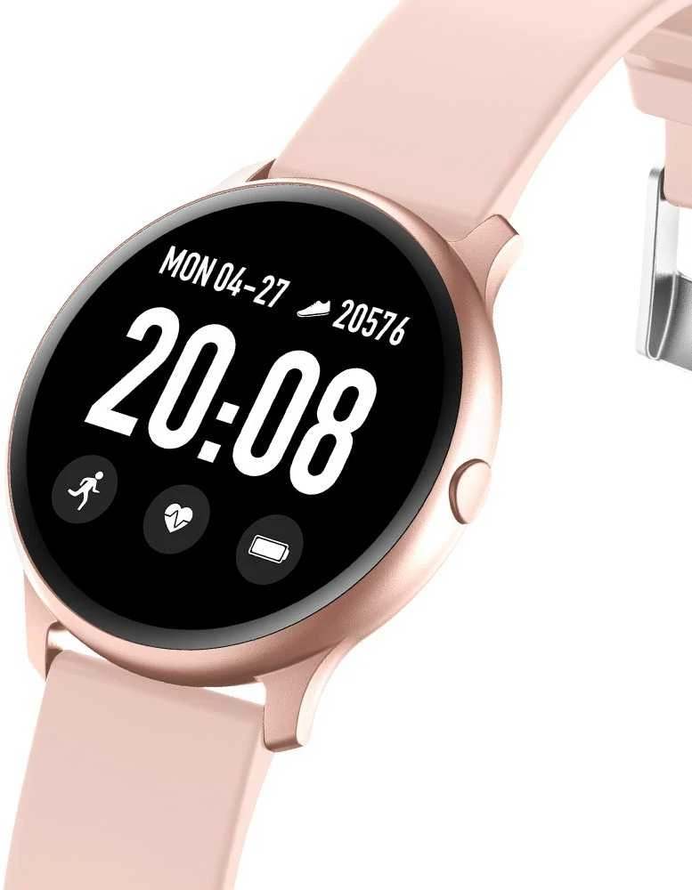Išmanusis laikrodis Maxcom Fit FW32 Neon, Rožinio aukso spalvos korpusas su rožinės spalvos dirželiu