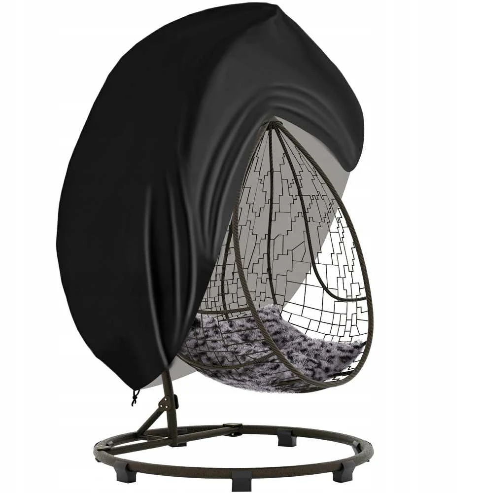 Ikonka Pakabinamo krėslo gaubtas 155 x 225 x 155 cm, juodas