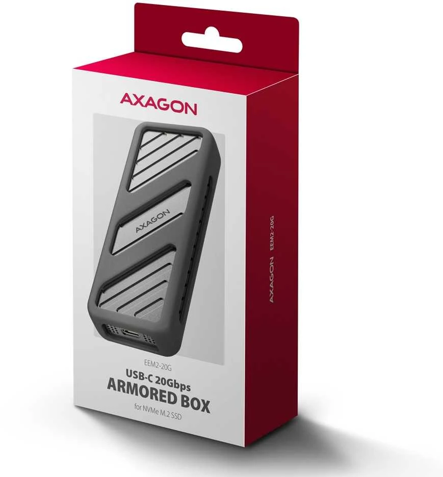 AXAGON USB-C 20Gbps - M.2 NVMe SSD Šarvuota dėžutė | EEM2-20G