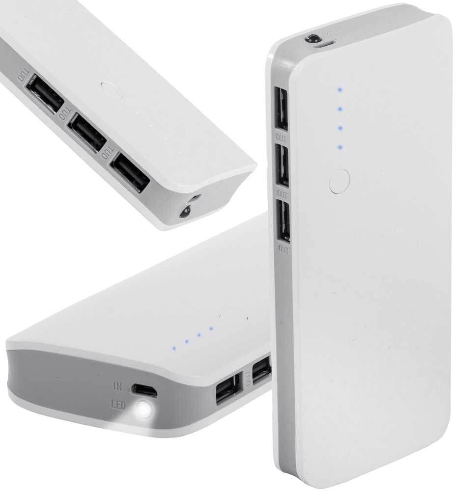 Išorinis akumuliatorius 10000mAh su 3 USB jungtimis