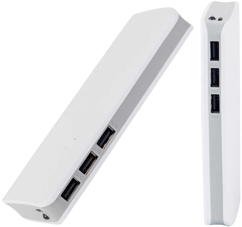 Išorinis akumuliatorius 10000mAh su 3 USB jungtimis