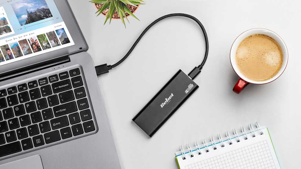 Rebel išorinio kietojo disko dėžutė M2 USB C 3.0 SSD
