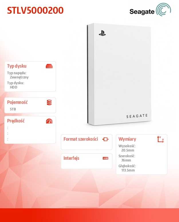 Kietasis diskas „Seagate“ žaidimų diskas, 5 TB, skirtas PS