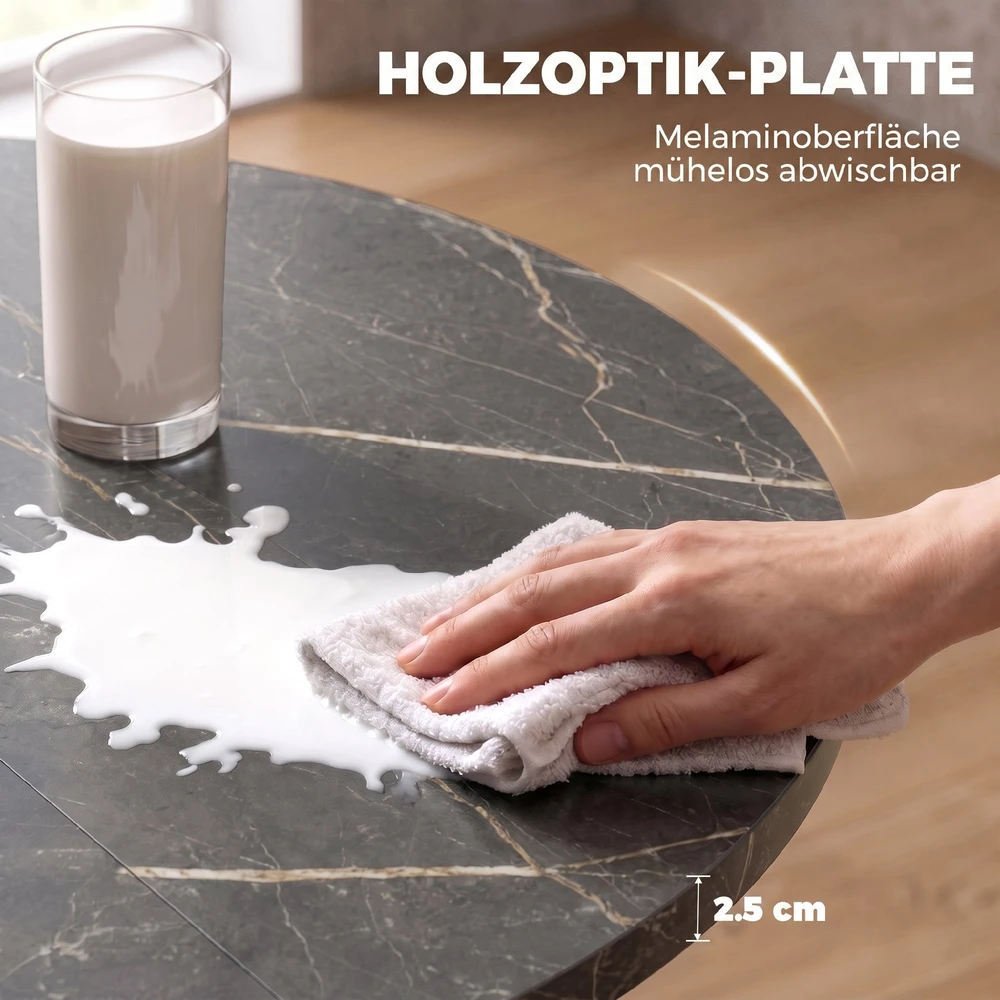 Išskleidžiamas valgomojo stalas su drugelio tipo įdėklu ir X formos kojomis, juodas, 135 x 100 x 75 cm