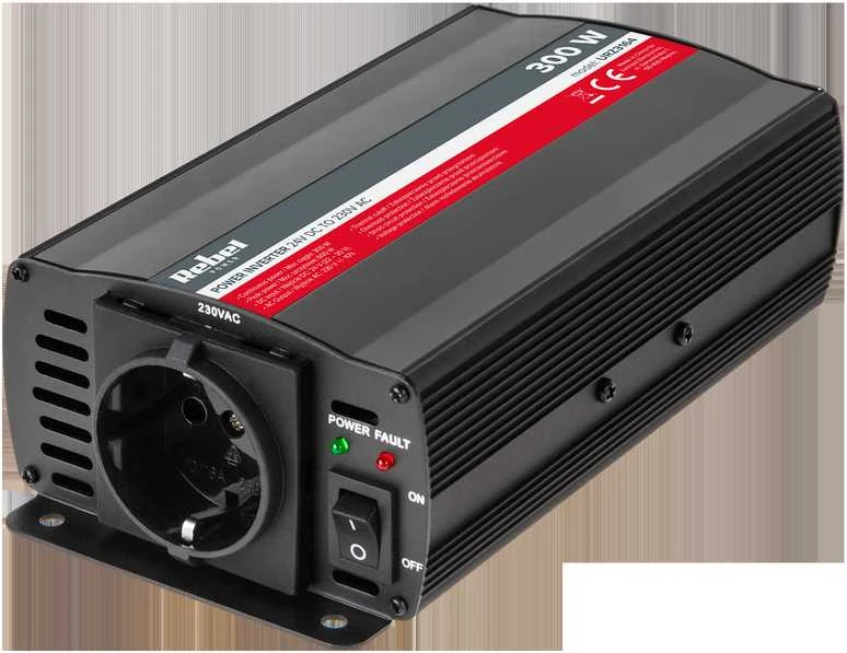 REBEL 24V/230V 300W keitiklis (F tipo lizdas: vokiškas)